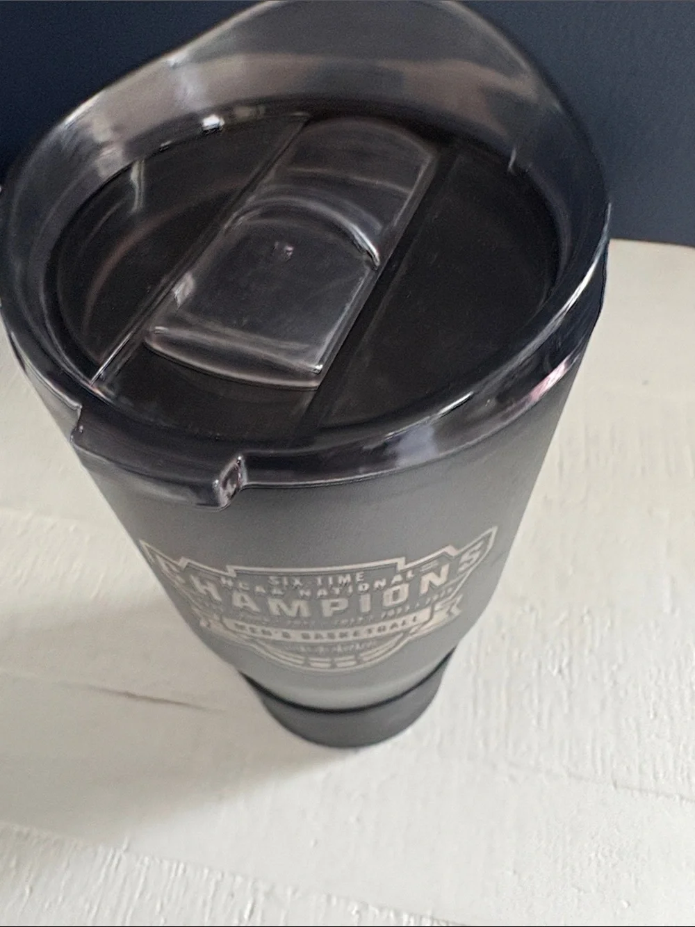UConn Men's Basketball Black Travel Tumbler - NCAA Champions